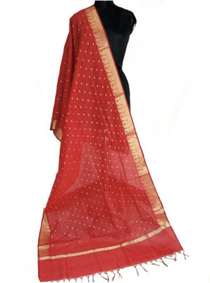 Kashifabric Cotton Silk Solid Women Dupatta