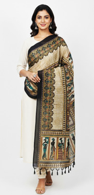 Praaj Pure Silk Printed Women Dupatta