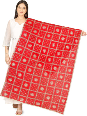 A R SILK DUPATTA HUB Silk Blend Embroidered Women Dupatta