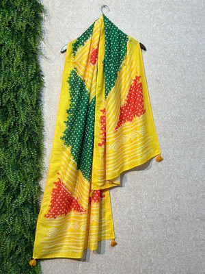 kaizen International Cotton Silk Printed Women Dupatta