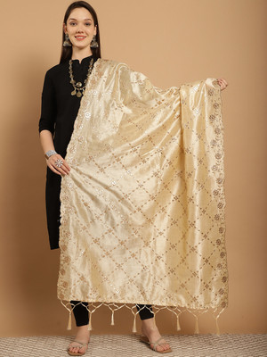 JABAMA Art Silk Self Design Women Dupatta