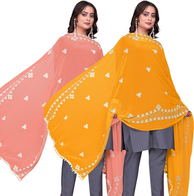 Sekmany Chiffon Embroidered Women Dupatta