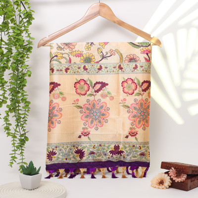 NESA Cotton Blend Floral Print Women Dupatta