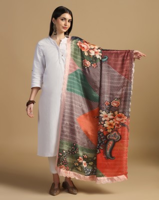 Sixsigma Chiffon Floral Print Women Dupatta