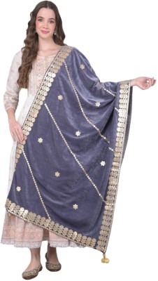 A R SILK DUPATTA HUB Velvet Self Design Women Dupatta