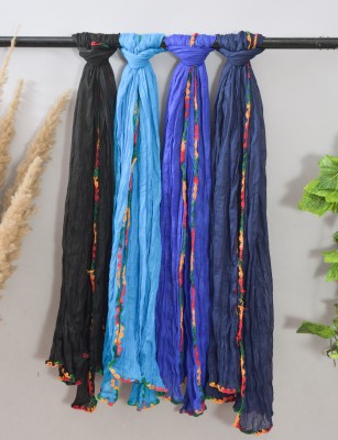 Nakoda Creation Pure Cotton Solid Women Dupatta