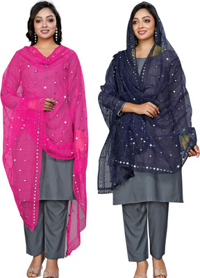 Kemza Net Embroidered Women Dupatta
