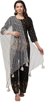awkfull Net Embroidered Women Dupatta