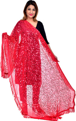 INVENT FASHION Chiffon Embellished Women Dupatta