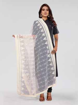 globlechoice Net Embroidered Women Dupatta