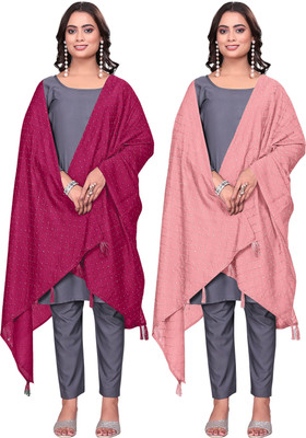 Kemza Cotton Blend Embroidered Women Dupatta