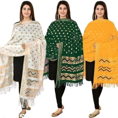 Nakoda Creation Silk Blend Printed Women Dupatta