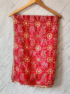 Saanchi Enterprise Silk Blend Printed Women Dupatta