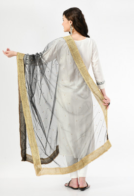 A R SILK DUPATTA HUB Net Embroidered Women Dupatta