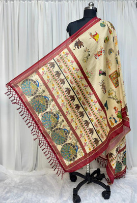 SHIVA CLOTHING Art Silk Printed Women Dupatta