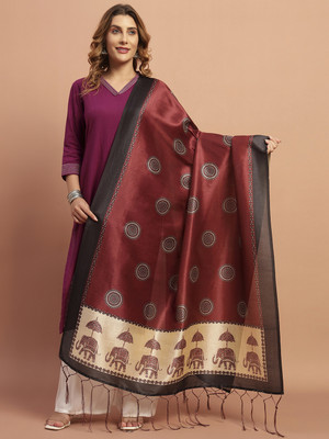 AKSHADEEP Art Silk Printed Women Dupatta