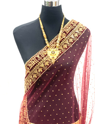 Bridal collection by tithuus Net Embroidered Women Dupatta