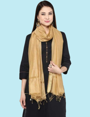 Draxstarrs Cotton Silk Solid Women Dupatta