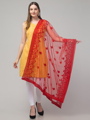 awkfull Net Embroidered Women Dupatta