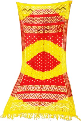 Chaukhat Silk Blend Embellished, Geometric Print, Polka Print, Woven, Self Design Women Dupatta