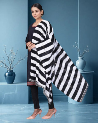 Jayam Enterprise Cotton Silk Embroidered, Printed, Self Design, Striped Women Dupatta