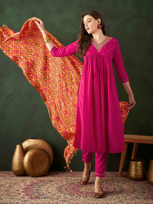 Sangria Art Silk Printed Women Dupatta