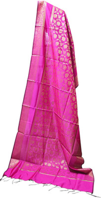 Ivikta Silk Blend Woven, Floral Print Women Dupatta