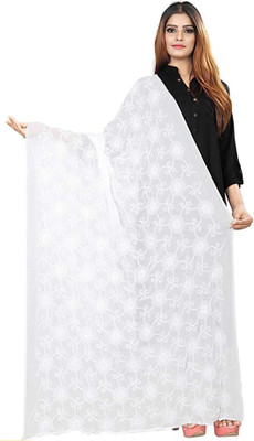 VaIdehi Chiffon Embroidered Women Dupatta