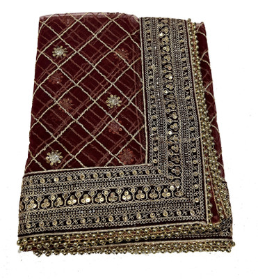 HOC Net Embroidered Women Dupatta