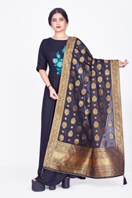 Kashikala Poly Chanderi Woven Women Dupatta