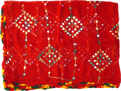 YOUTHQUAKE Chiffon Embroidered, Embellished Women Dupatta