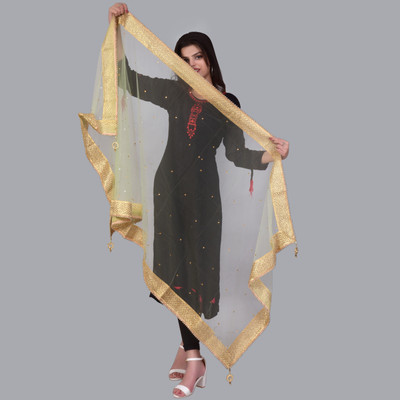 INVENT FASHION Net Embellished Women Dupatta