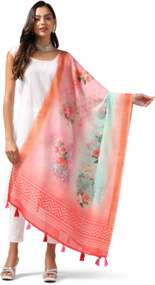 SEIKETSU Linen Blend Printed Women Dupatta
