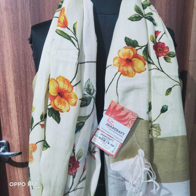 Jharcraft Cotton Blend Printed Women Dupatta
