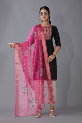 Sukalpa Silk Blend Printed Women Dupatta