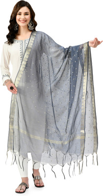 A R SILK DUPATTA HUB Art Silk Embroidered Women Dupatta