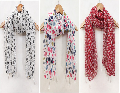URGEN Georgette Floral Print Women Dupatta