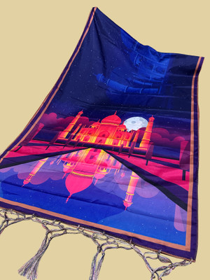 Bloviate Silk Blend Printed Women Dupatta