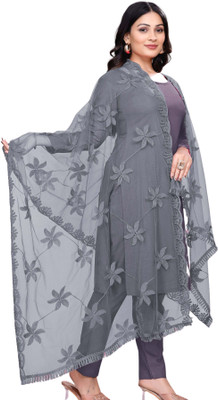 Sekmany Net Embroidered Women Dupatta