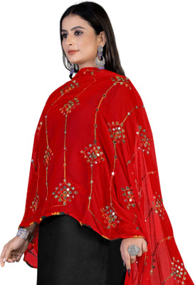 Sekmany Chiffon Embellished Women Dupatta