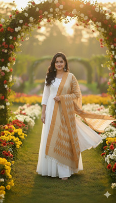 Hut Pure Cotton Striped Women Dupatta