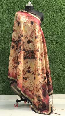 kaizen International Art Silk Printed Women Dupatta