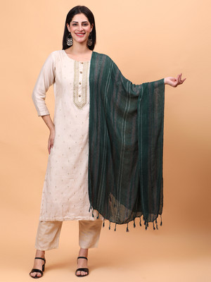 SCHp Cotton Blend Solid Women Dupatta