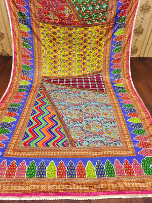 Samrthyafashion Silk Blend Printed Blouse Material