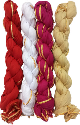 Nakoda Creation Cotton Blend Solid Women Dupatta