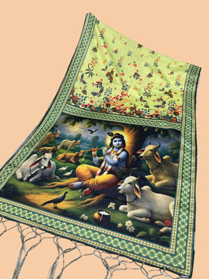 Bloviate Silk Blend Printed, Applique Women Dupatta