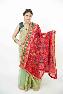 Avilhara Poly Georgette Embroidered Women Dupatta