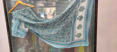 Santlal Cotton Blend Floral Print Women Dupatta