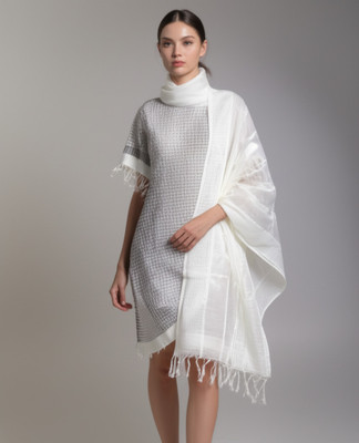 Queen silk Net Striped Women Dupatta