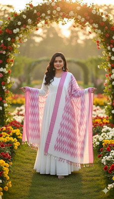 Hut Pure Cotton Striped Women Dupatta